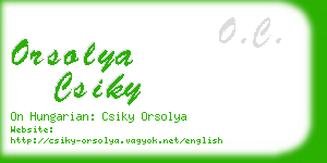 orsolya csiky business card